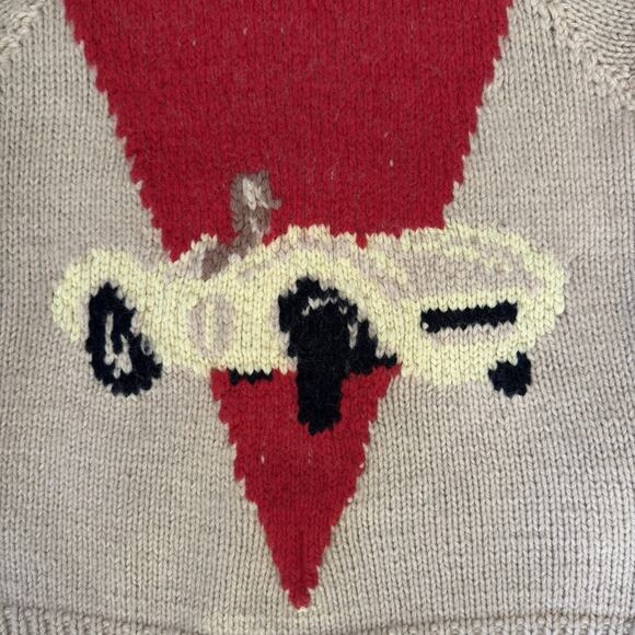 Vintage 40’s/50’s Hot Rod Motif Cowichan Shawl Collar Zip Front Sweater S/M - Picture 5 of 8